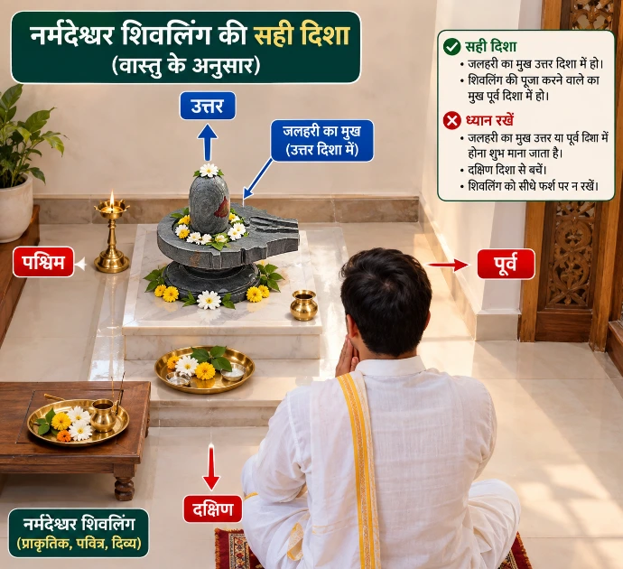 direction for worship of narmadeshwar shivling 