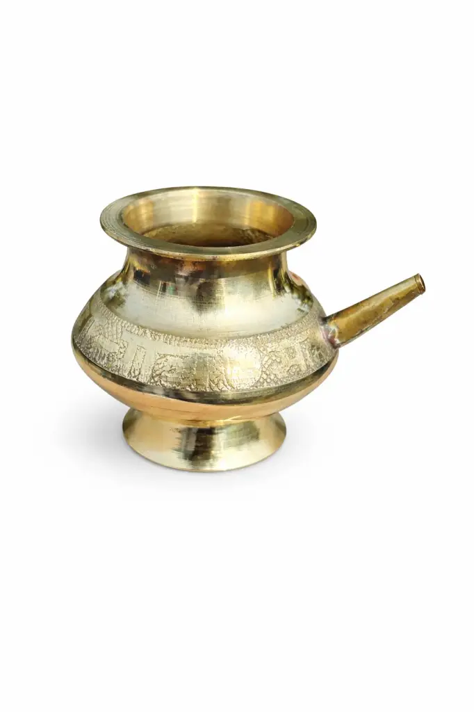 Pure Brass (Pital) Kalash for Shivling Abhishek – Jal Kalash for Pouring Water on Shivling, Puja Kalash for Home & Temple