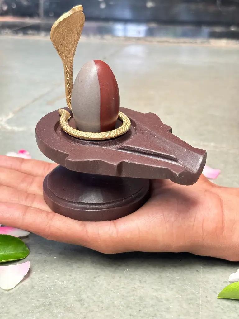 2 Inch Ardhanarishwar Narmadeshwar Shivling with 4 Inch Narmadeshwar Jaladhari || What Makes a Narmadeshwar Shivling Special