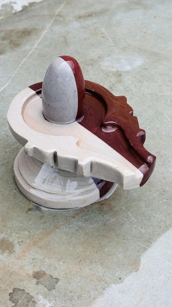 2.5 Inch Ardhnareshwar Shivling With 5 Inch Ardhnareshwar Jaladhari