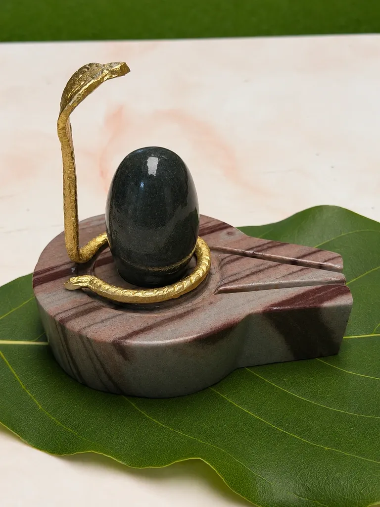 Buy Original Neelkanth Narmadeshwar Shivling With Narmada Stone jaladhari and nag