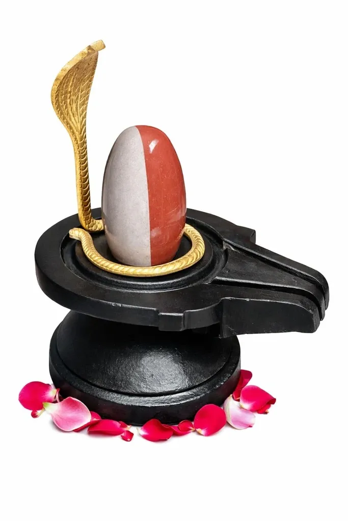 Shiv Shakti Shivling narmadeshwar shivling || Ardhnareshwar shivling with damru jaladhari and nag