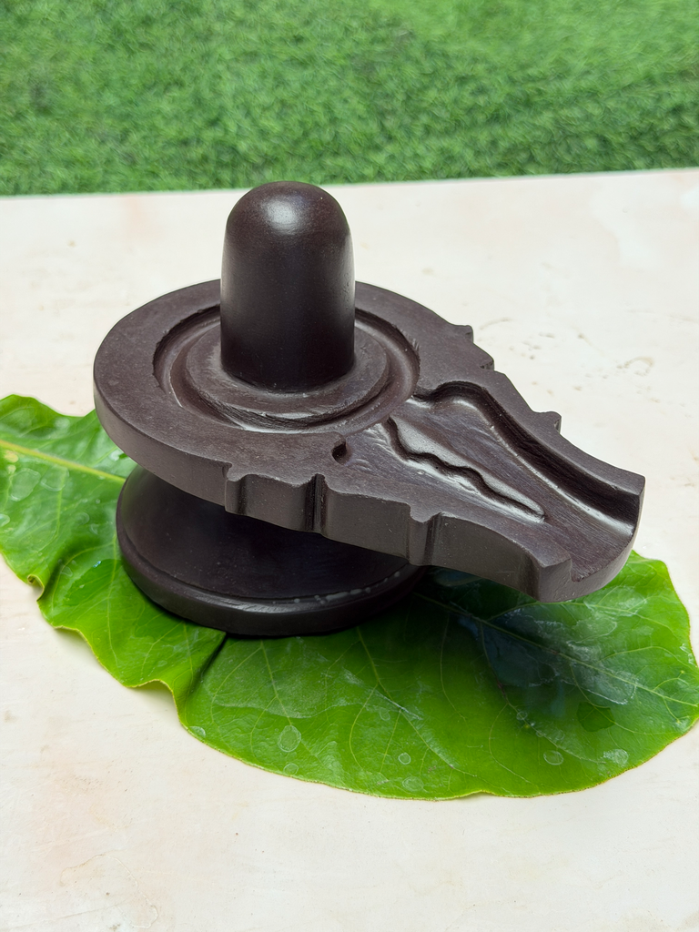 3 Inch Akhand Swayambhu Narmadeshwar Shivling Made in single narmada stone