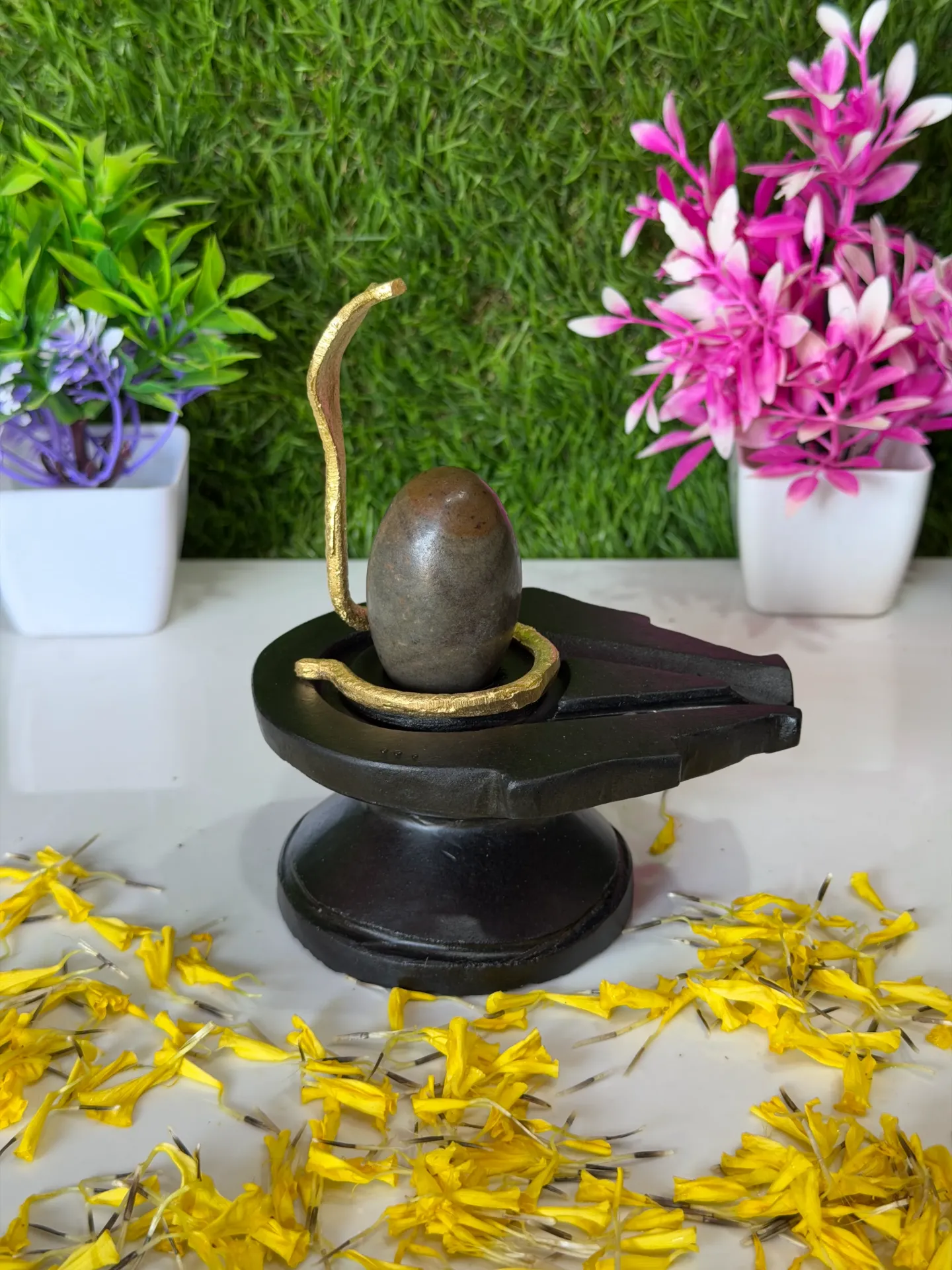 Neelkanth Shiva Lingam – Original Narmada Shivling, 100% Authentic Narmadeshwar Shivling Stone for Devotional Collection, 2 Inch (Thumb Size)
