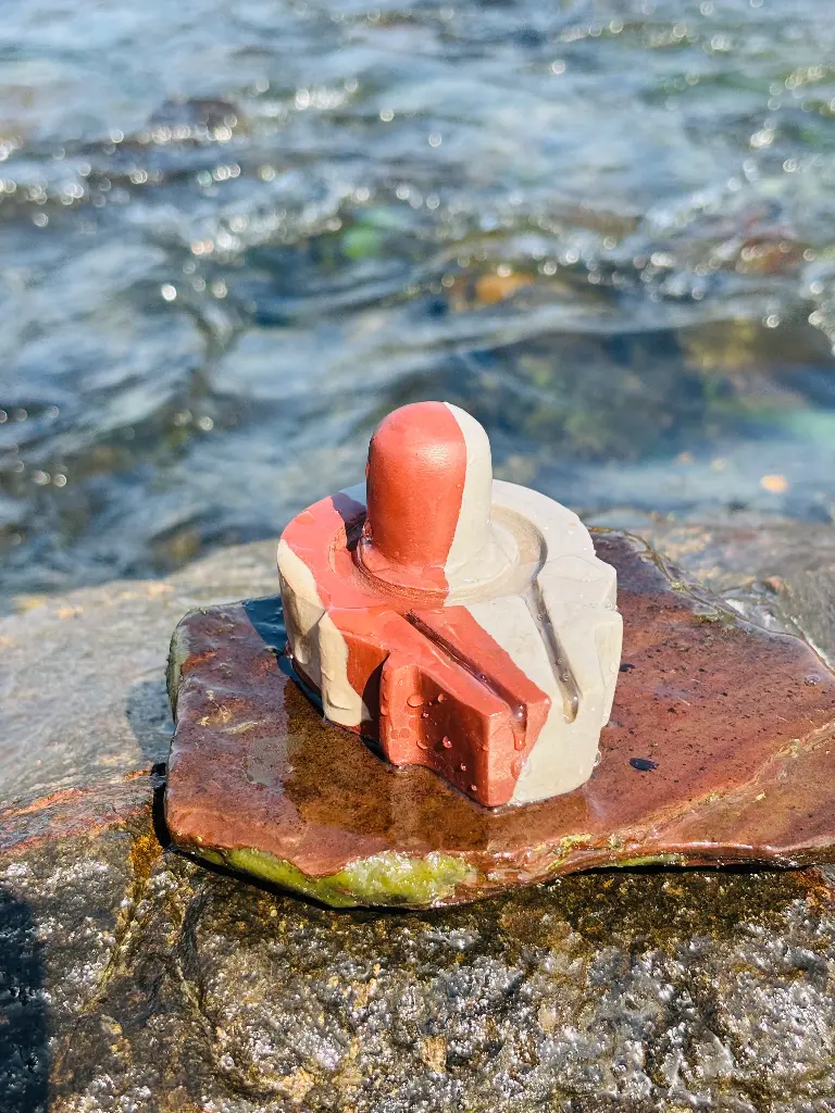 1.5 Inch Aardhnareshwar Shivling And 3 Inch Jaladhari In Akhand mean made In Single Narmada  Stone