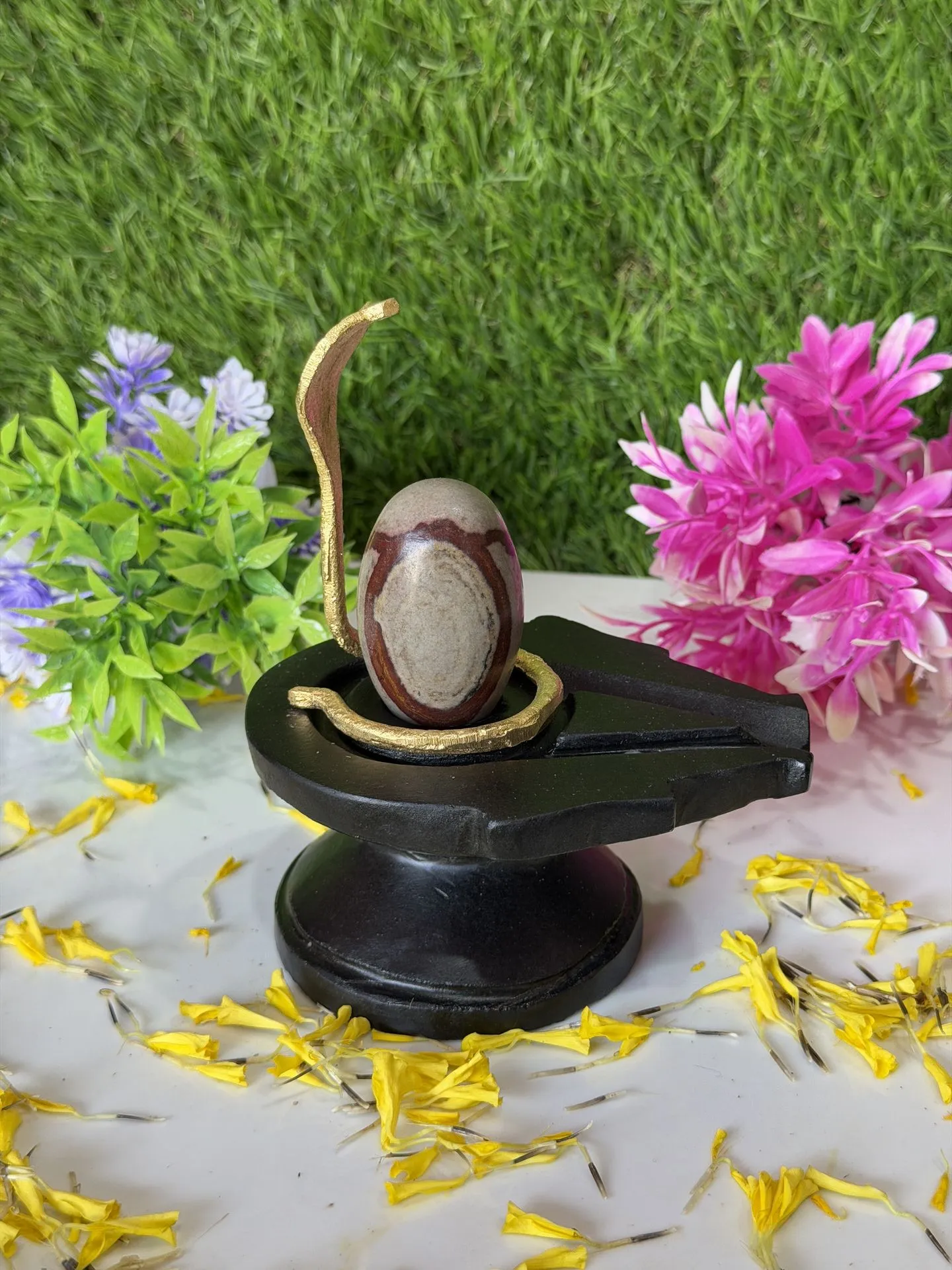 2 Inch Mahakal Narmadeshwar Shivling with Damru Jaladhari || Powerful Shivling for Home & Puja