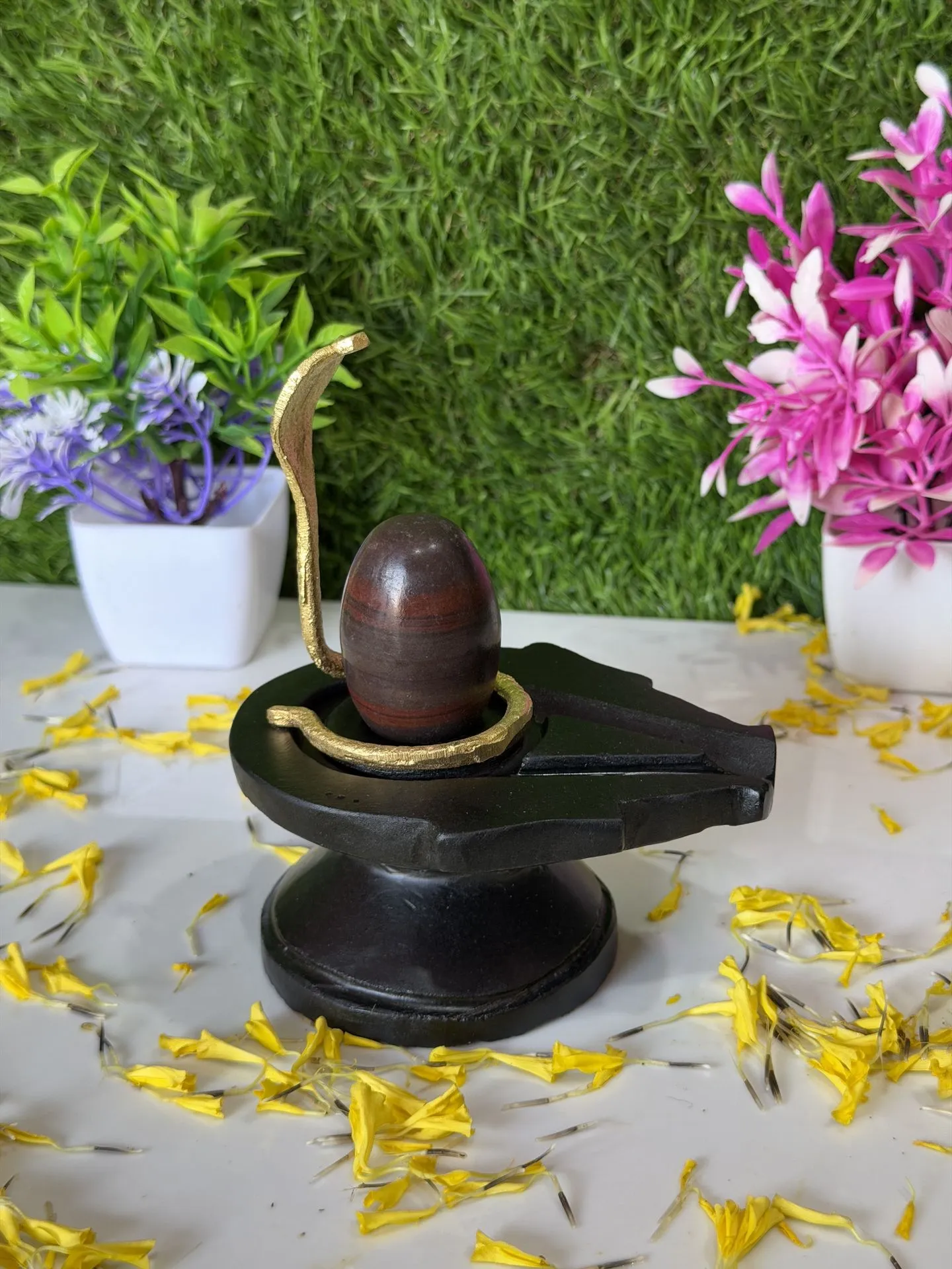 2 Inch Janeudhari Narmadeshwar Shivling with Damru Jaladhari || Sacred Shivling for Home Puja & Spiritual Practice
