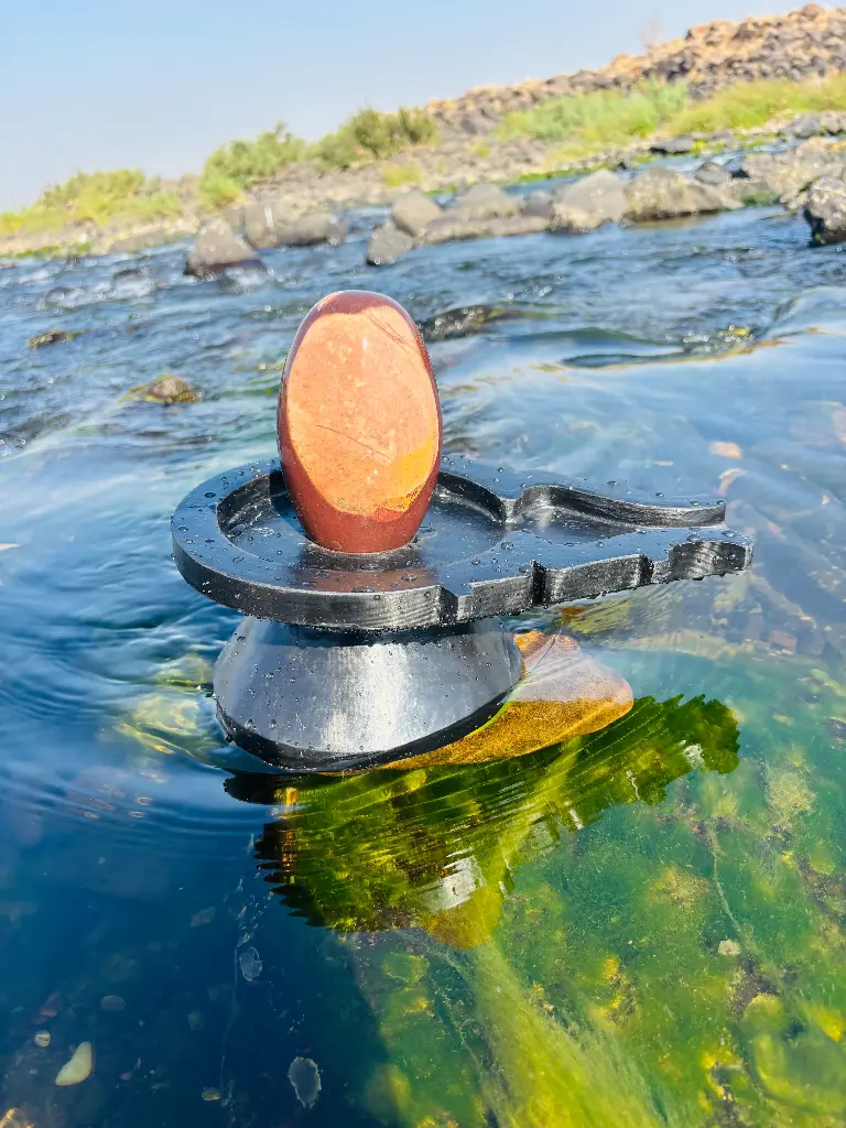 6 Inch natural Divya Narmadeshwar shivling for home for high positive energy