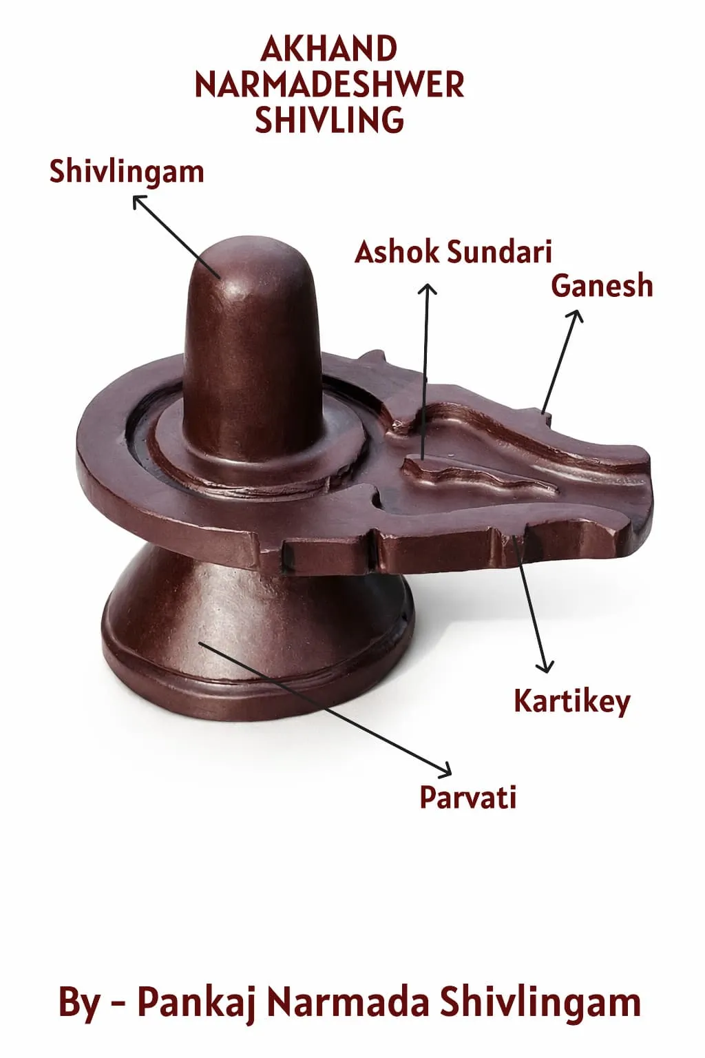 Original Akhand Swayambhu Narmadeshwar Shivling – 3 Inch