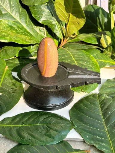 5 Inch Pitamber Narmadeshwar Shivling