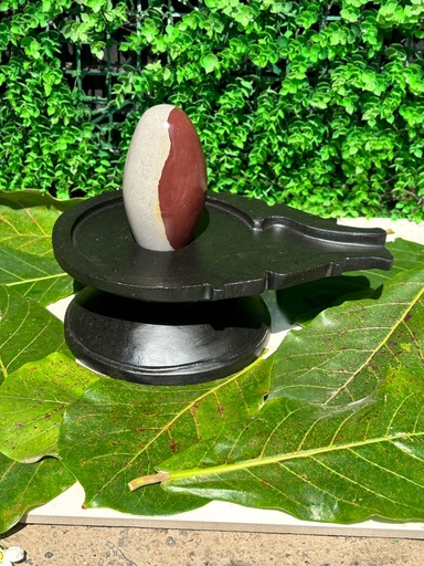 6 Inch Divya Ardhanareshwar Narmadeshwar Shivling For Home And Office