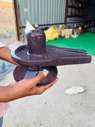 5 Inch Akhand Swayambhu  Narmadeshwar Shivling