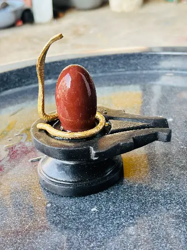 Natural red colour narmadeshwar shivling